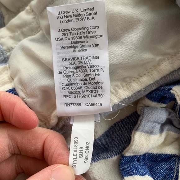 Madewell Linen/Cotton Shorts, Blue Stripe, Women's 4 - Picture 7 of 7